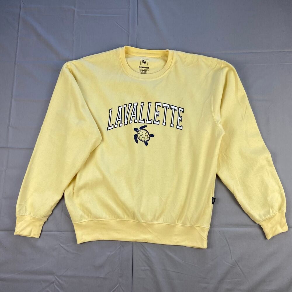 Ragwear Usa M Yellow Lavallette Turtle Graphic Crewneck Sweatshirt 60 Cotton